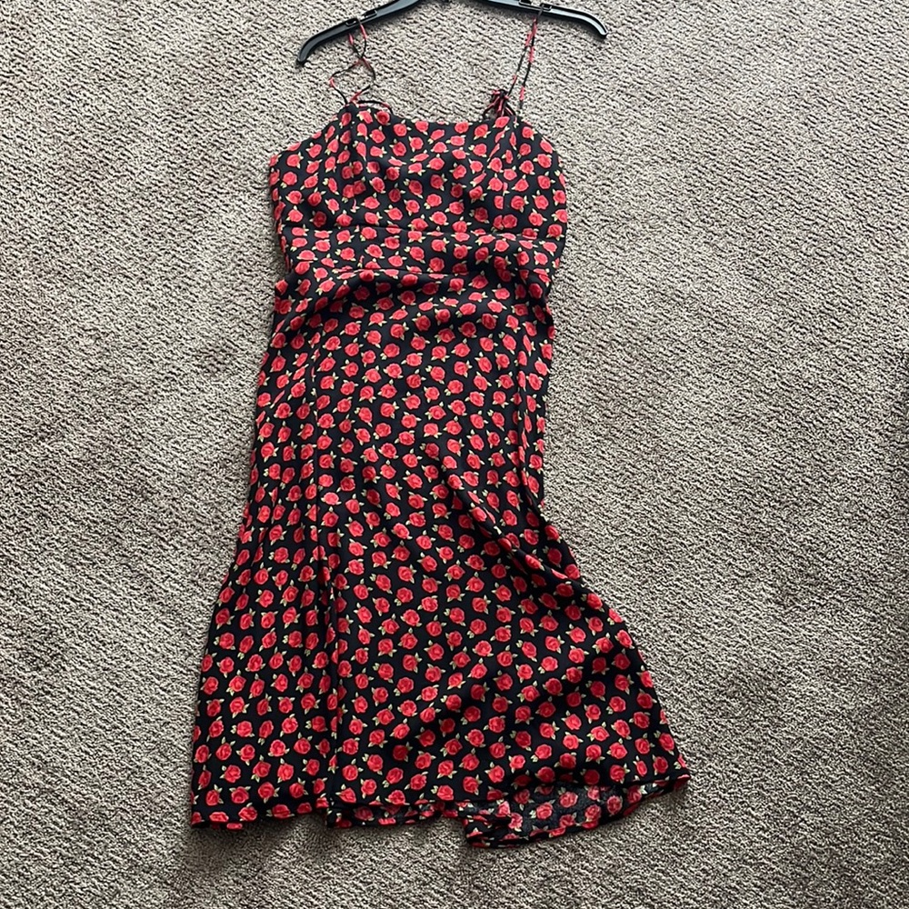 Reformation midi rose dress